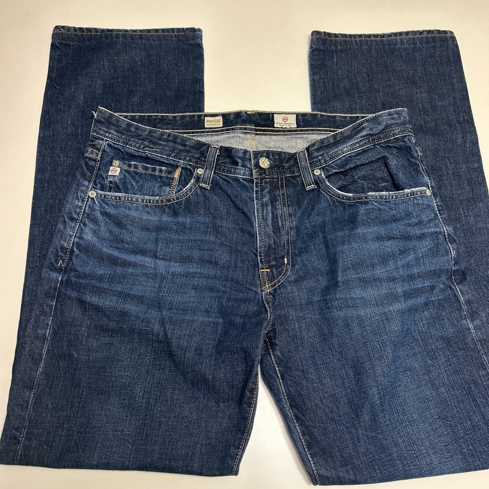 Mens AG Jeans Protégé dark wash straight leg size 34
100% cotton. Made in USA